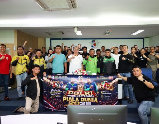 Perkuat Harkamtibmas, Ditlantas Polda Sumsel Rangkul Ojol Palembang Lewat Nobar Piala Dunia dan Baksos