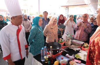 Semarak HUT ke-1343 Kota Palembang, Dewi Sastrani Ratu Dewa Buka Lomba Masak Bersama Fiesta