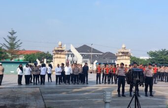 Polda Sumsel Gelar Gladi Ziarah Sambut HUT Bhayangkara ke-80 di TMP Ksatria Ksetria Siguntang