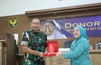 Kolaborasi, HUT ke 80 POMDAM II/Swj Gelar Donor Darah bersama PMI Palembang