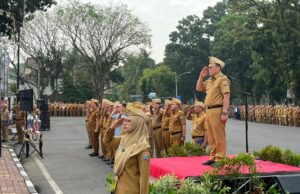 Pimpin Apel Gabungan ASN, Asisten III Akhmad Bastari Tekankan Disiplin dan Optimalisasi Pelayanan Publik