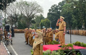 Pimpin Apel Gabungan ASN, Asisten III Akhmad Bastari Tekankan Disiplin dan Optimalisasi Pelayanan Publik