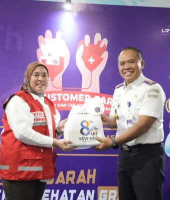 PMI Palembang dan LRT Sumsel Bersinergi Lewat “LRT Care”