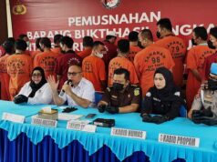 Lindungi Puluhan Ribu Generasi Bangsa, Polda Sumsel Gelar Pemusnahan Barang Bukti Narkotika Skala Besar