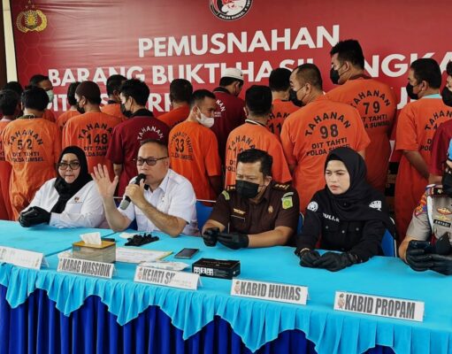 Lindungi Puluhan Ribu Generasi Bangsa, Polda Sumsel Gelar Pemusnahan Barang Bukti Narkotika Skala Besar