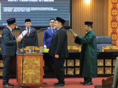 Hadiri Pelantikan PAW DPRD, Ratu Dewa Tekankan Kolaborasi Demi Percepatan Pembangunan