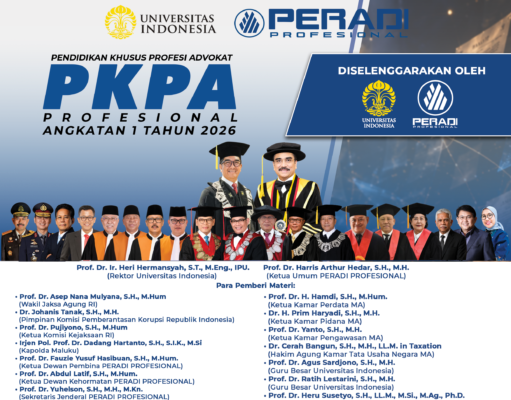 UI dan PERADI Profesional Buka PKPA Angkatan I Tahun 2026, Cetak Advokat Berintegritas