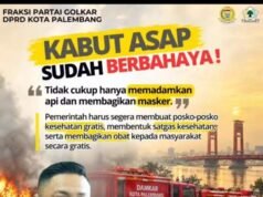 Kualitas Udara Palembang Sangat Tidak Sehat, ini kata Ketua Fraksi Partai Golkar Palembang