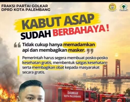 Kualitas Udara Palembang Sangat Tidak Sehat, ini kata Ketua Fraksi Partai Golkar Palembang