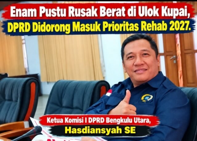 Enam Pustu Rusak Berat di Ulok Kupai, DPRD Didorong Masuk Prioritas Rehab 2027