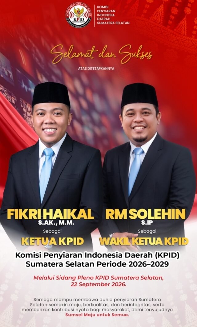 KPID Tetapkan Fikri Haikal dan RM Solehin Sebagai Ketua dan Wakil Ketua