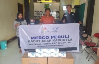 Hadapi Dampak Karhutla, SKK Migas dan Medco E&P Salurkan Ribuan Kotak Masker ke 14 Desa di Muba