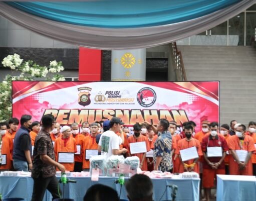 Ungkap 71 Laporan Polisi, Polda Sumsel Musnahkan Puluhan Kilogram Sabu